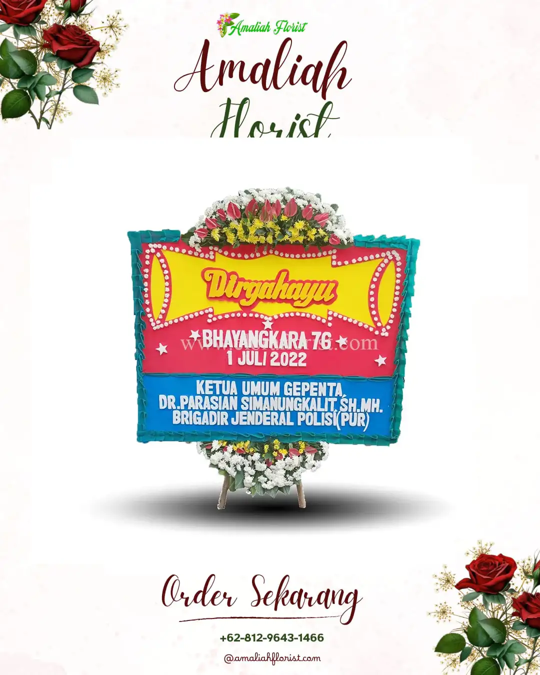 Papan Bunga HUT Ulang Tahun Taman Rajo